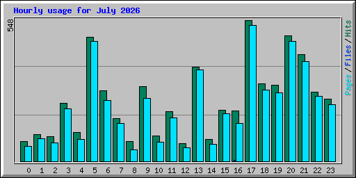 Hourly usage for July 2026